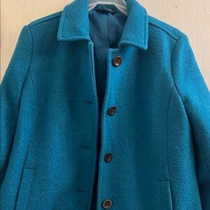 Lands' End Teal Wool Blazer